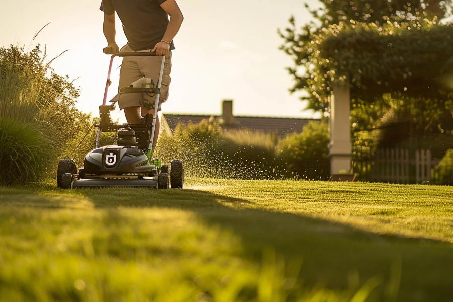 self propelled battery powered lawn mower