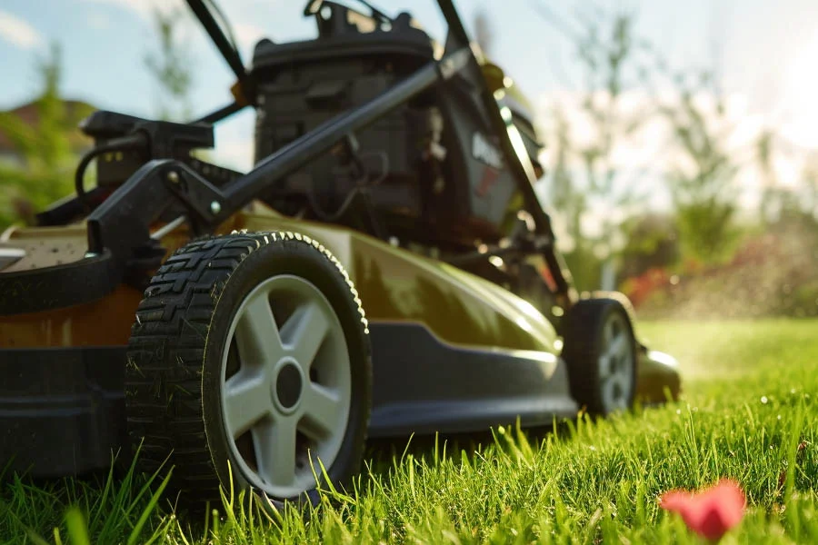 walk behind electric lawn mower